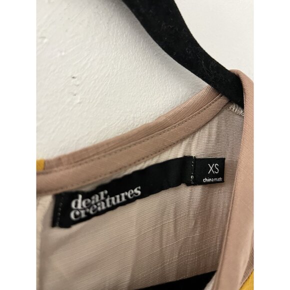 Dear Creatures Womens Tan Penny Fit & Flare Retro Dress Size XS Preppy - Picture 5 of 6